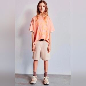 Zara Girls Fluorescent Print T-shirt Size 8-9Y